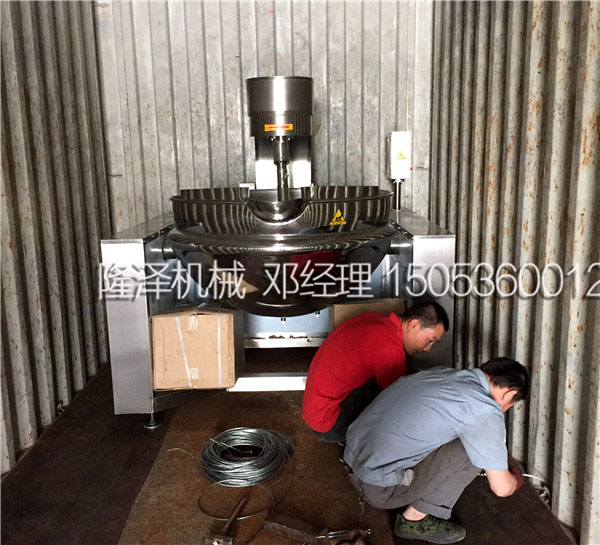 麻豆免费视频行星攪拌餡料炒(chǎo)鍋(guō)裝車完畢準備發往烏茲別克(kè)斯坦