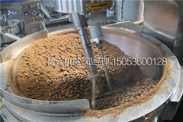 河北邯鄲趙總和李總到廠試機LZ-1000B電磁炒藥機現