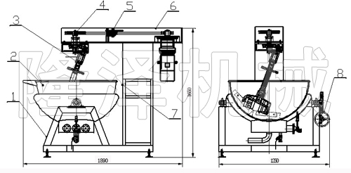 電（diàn）加熱行星攪拌炒醬鍋